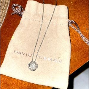 David Yurman 11mm Pave Diamond Infiniti Necklace. Worn 1x perfect condition